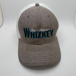 OTTO Cap No More Whizkey Trucker Hat‎ Brown White Mesh Adjustable Snapback